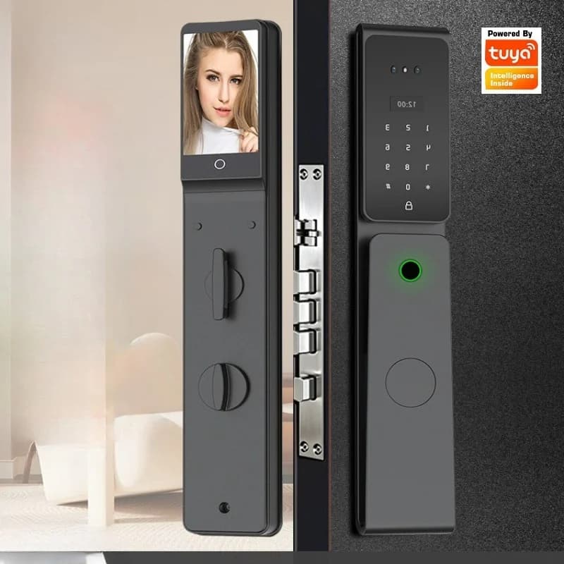 Tuya Password 3D Face Recoginition Aluminum Alloy Smart Door Lock Fingerprint Wifi IC Card Key Unlock Way