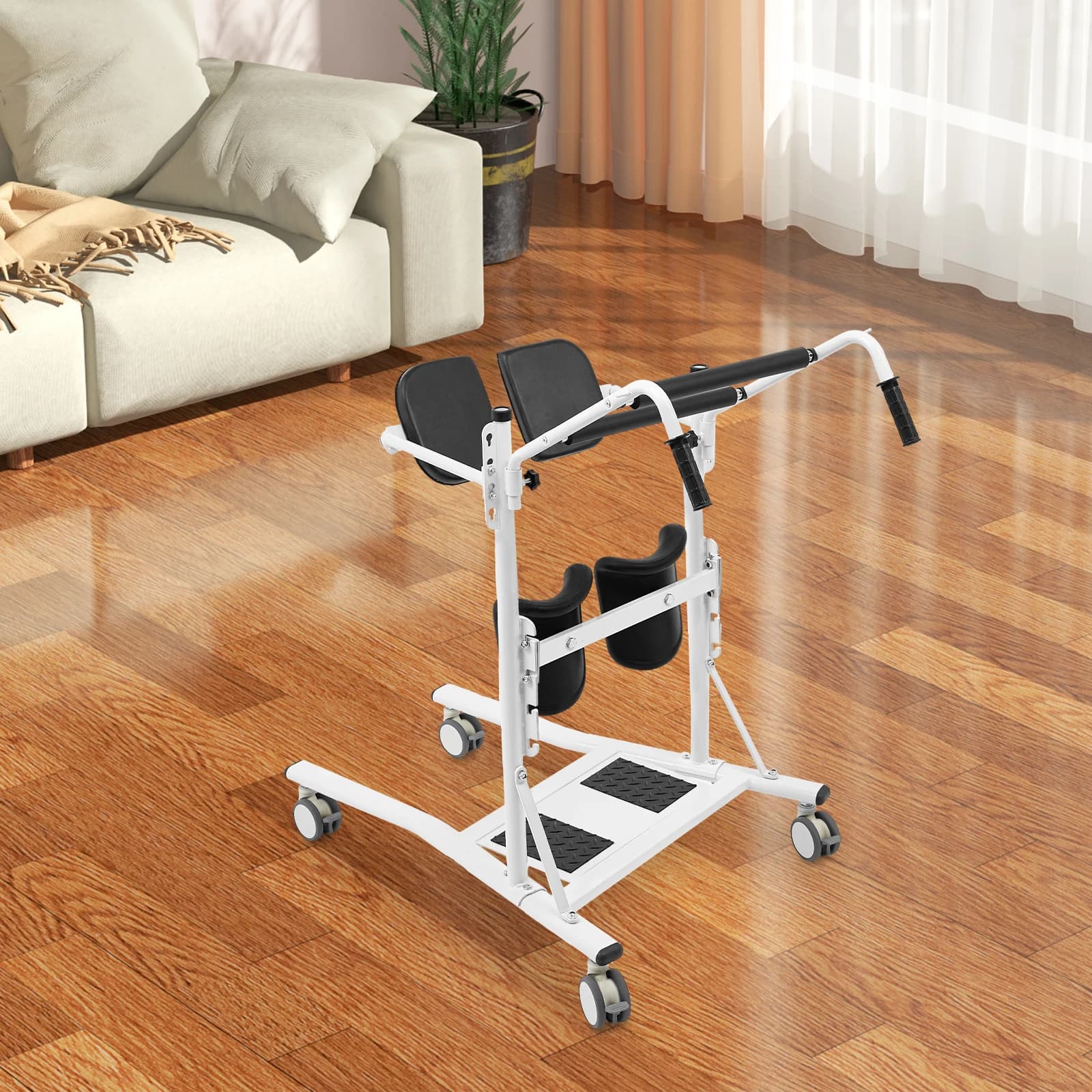 Sit to Stand Patient Lift Stand with Non-slip Pedals And Assist Belt - Transfer Device for Assisted Stand-Up Aid for Elderly And Disabled