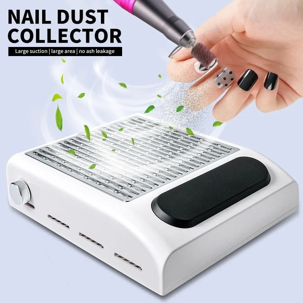 Strong Suction Nail Dust Collector Rechargeable Low Noise Nail Vacuum Cleaner Professional Reusable Dust Extractor Manicure Tool