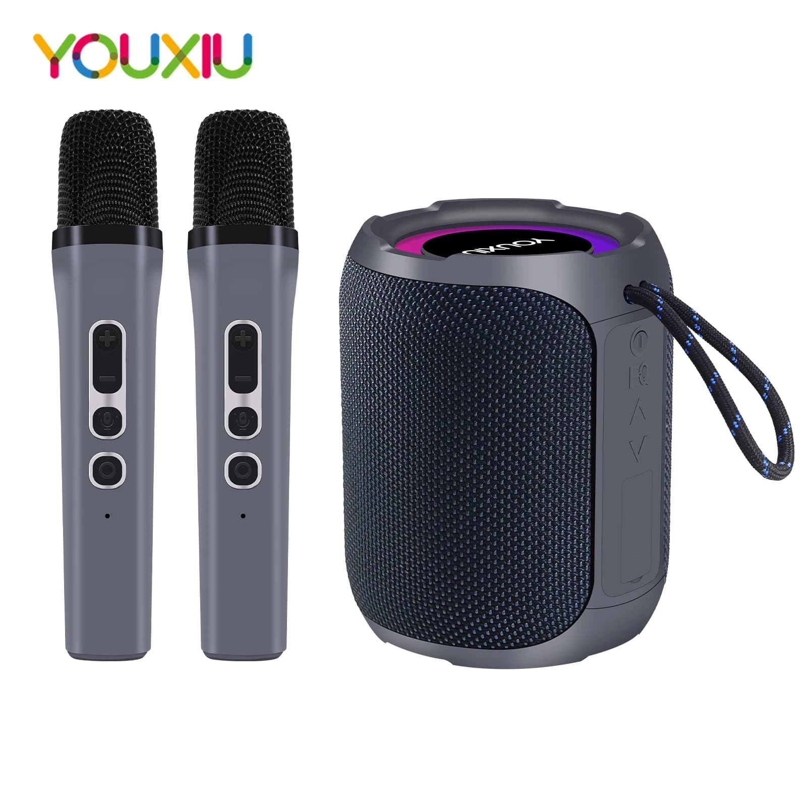 Altoparlante Bluetooth portatile da 40 W Subwoofer stereo da 360 gradi IPX7 Impermeabile con doppio microfono leggero Altoparlante wireless Karaoke