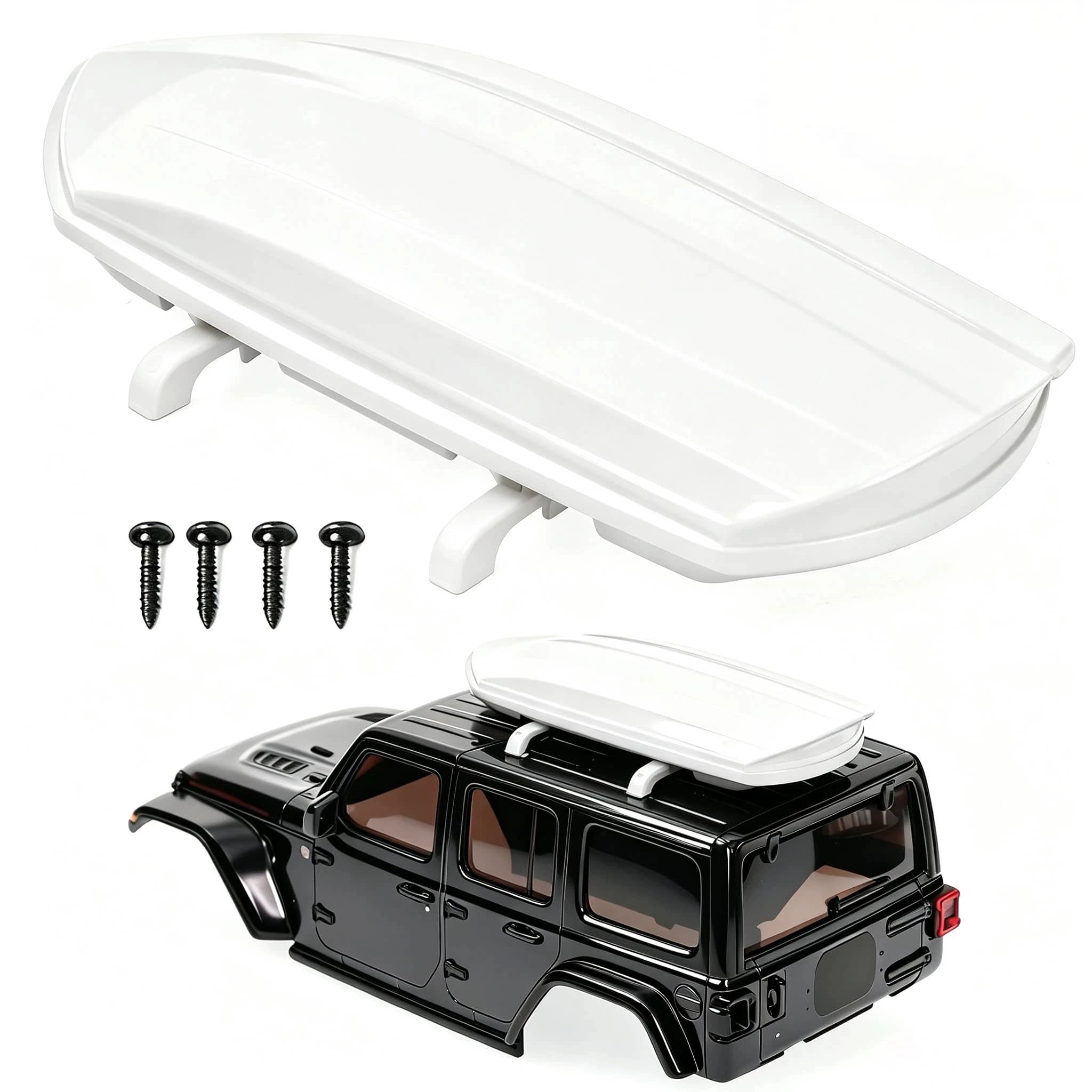 1/18 RC Scale Roof‑Top Cargo‑Box Luggage‑Case For TRX‑4M Wltoys FMS MN‑128 JJRC 1/18 RC Crawler Body‑Shell Decoration Part
