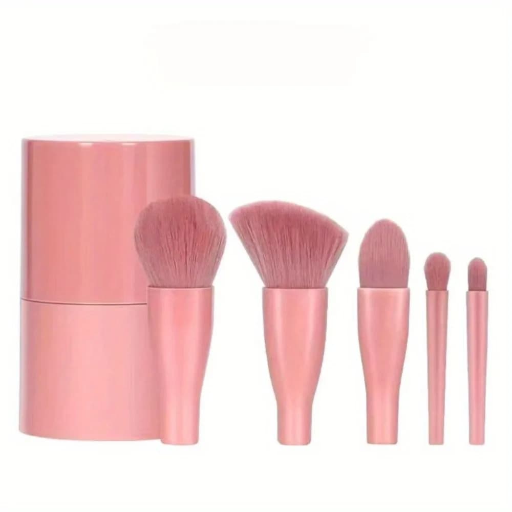5Pcs Makeup Brushes Box Set for Women Powder Foundation Blusher Contour Eyeshadow Eyebrow Eyelash Cosmetic Beauty Tools