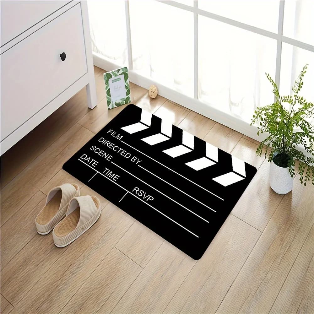 Tappeto VIKAMA Simple Movie Memory Print, antiscivolo e resistente allo sporco, per corridoio, ingresso e bagno, tappetini decorativi per la casa