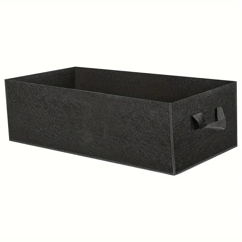 Fioriera per sacchetti per coltivazione da 50 galloni, contenitore quadrato per letto da giardino rialzato in tessuto non tessuto spesso con manici per fiori, frutta