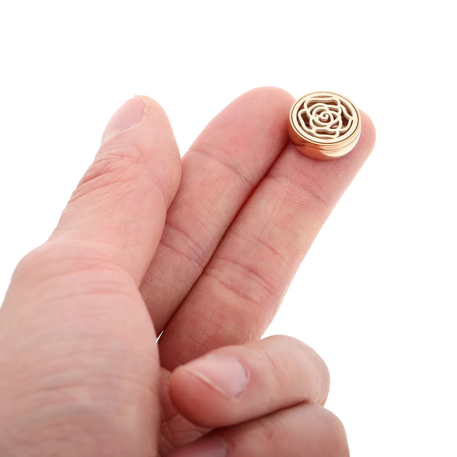 Clip magnetica in acciaio inossidabile color oro rosa per diffusore di oli essenziali, supporto per pad profumato, gioielli aromatici, cura della salute femminile