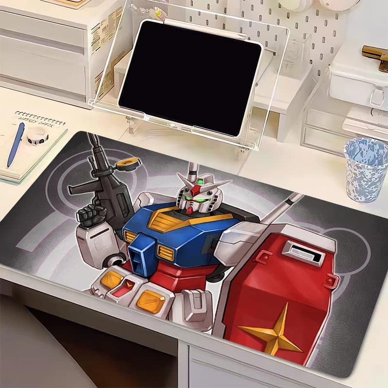 Tappetino per mouse da gioco Anime Mechanical Warrior RX-78-2 G-gundam 90x40 cm Tappetino per mouse da scrivania per computer per CS GO Office Laptop Mousepad