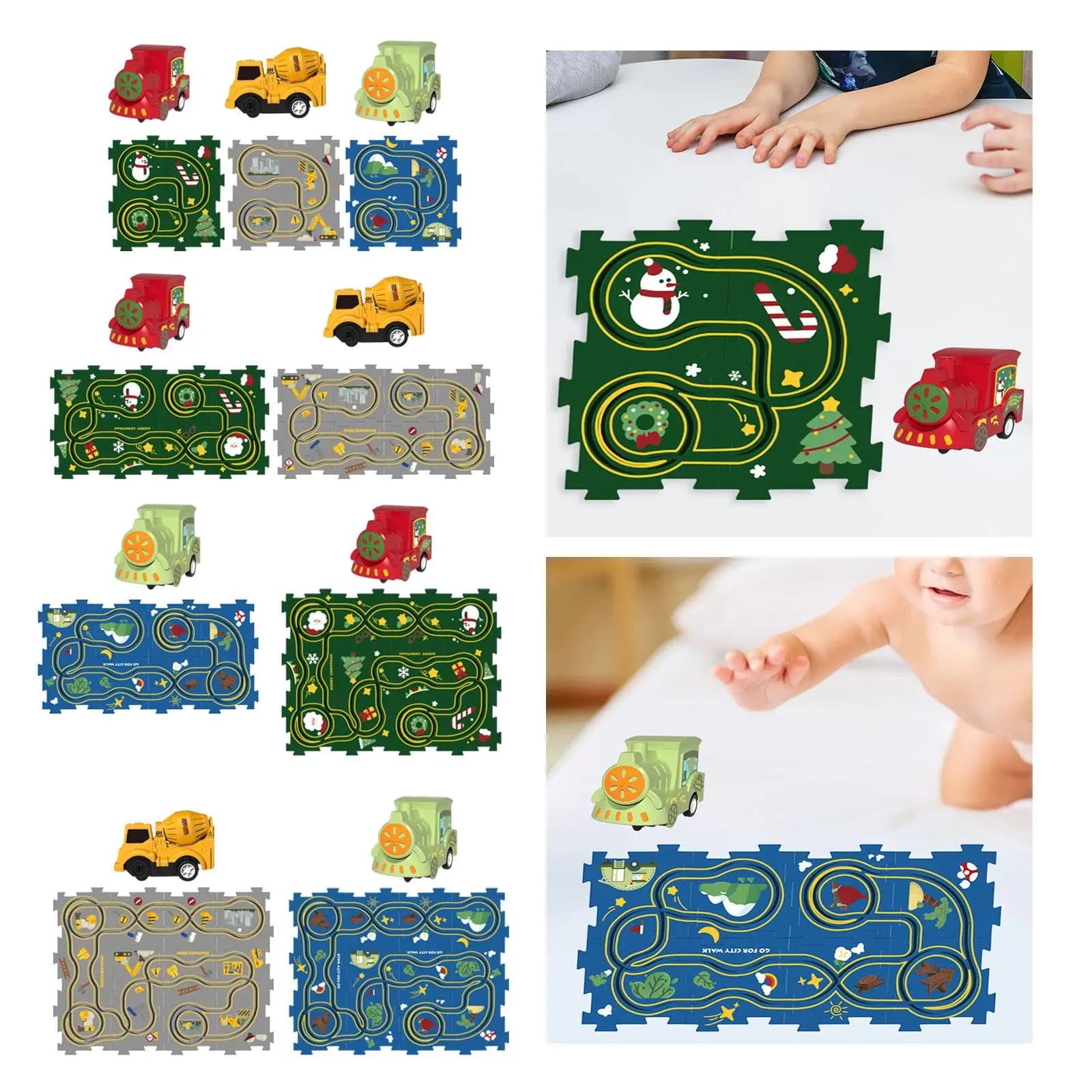 Pista Giocattolo Veicolo Coordinazione occhio-mano Giocattolo educativo Puzzle Pista Set da gioco per i più piccoli Bambini Bambini Ragazzi Regali