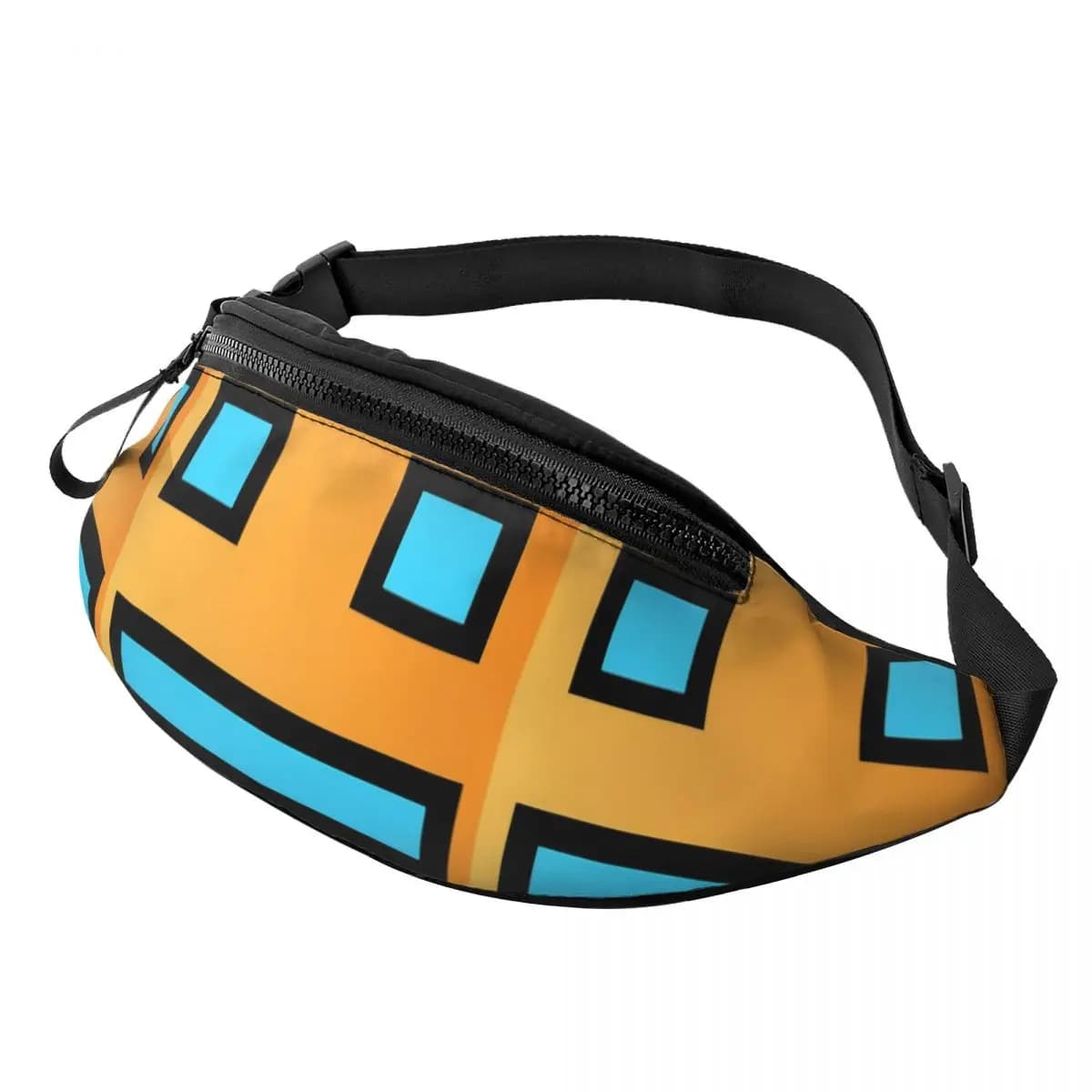 Geometry Cube Gaming Dash Waist Bag for Women Men Crossbody Fanny Pack Running Phone Money Pouch