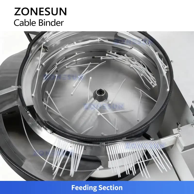 ZONESUN ZS-WTKZ4 Automatic Nylon Cable Tie Machine 1800pcs/h Wire Harness Bundling Fast 0.8s Zip Strap Tying Packing Equipment