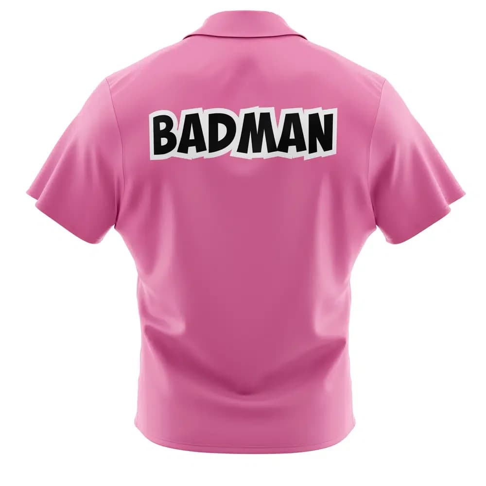 Camicia Vegeta Badman Rosa Dragon Ball Z, Camicia Hawaiana con Bottoni, Asciugatura Rapida, Abbigliamento per Uomo, Bambino e Donna, Stile Y2k