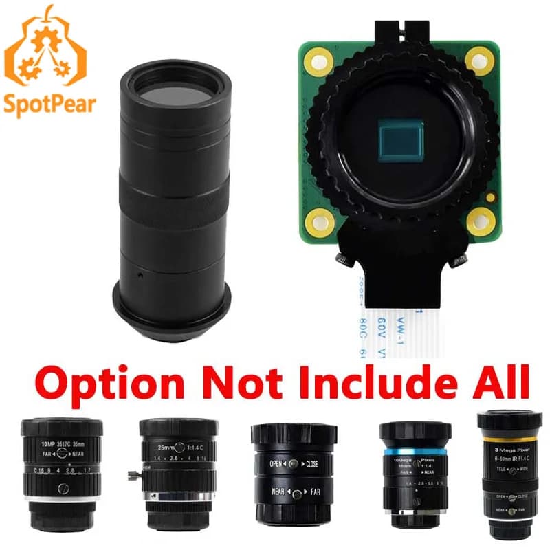 Camera Raspberry Pi HQ High quality camera/100X-Microscope/Zoom CS/C 12,3 MP IMX477