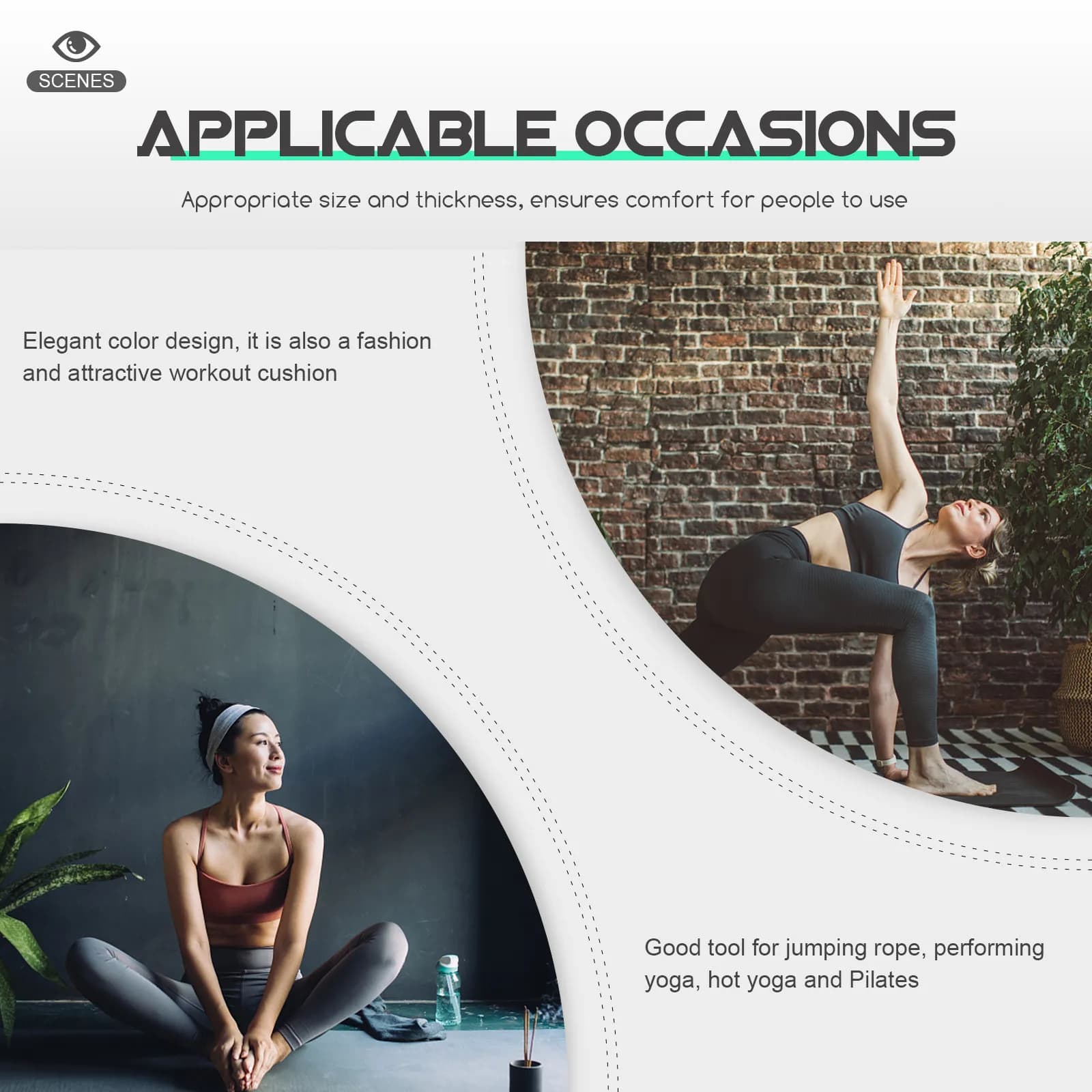 Multifunction Mat for Jumping with Corda, Portable, Soft Surface and Lyscia, Soundproof, for Home Fitness and Silent Workout