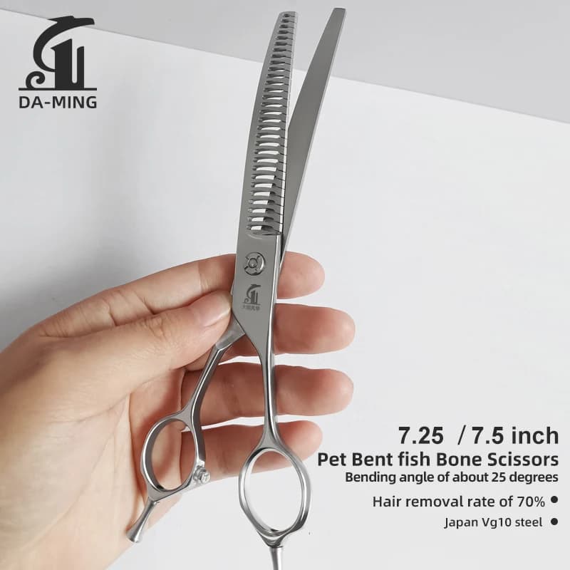 Dog Grooming Fishbone Scissors Trimming Dog Beauty Shears for Pet 7.25/7.5 Inch Pet Grooming Salon Shearing Japan VG10 Steel