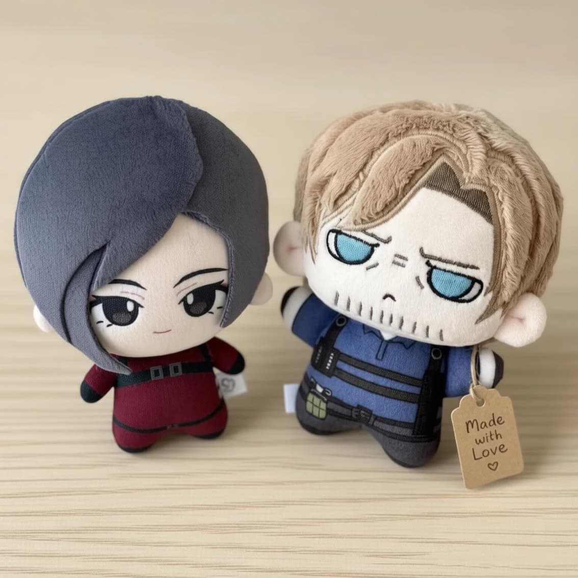 Resident Leon Scott Kennedy Plush 10 cm, Ada Plush Toys, Decorative Pendants for Backpack, Birthday Gift