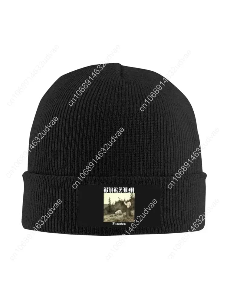 Burzum Filosofem Berretto in maglia, berretto invernale, colore caldo, nero, cappelli musicali in metallo per uomo e donna