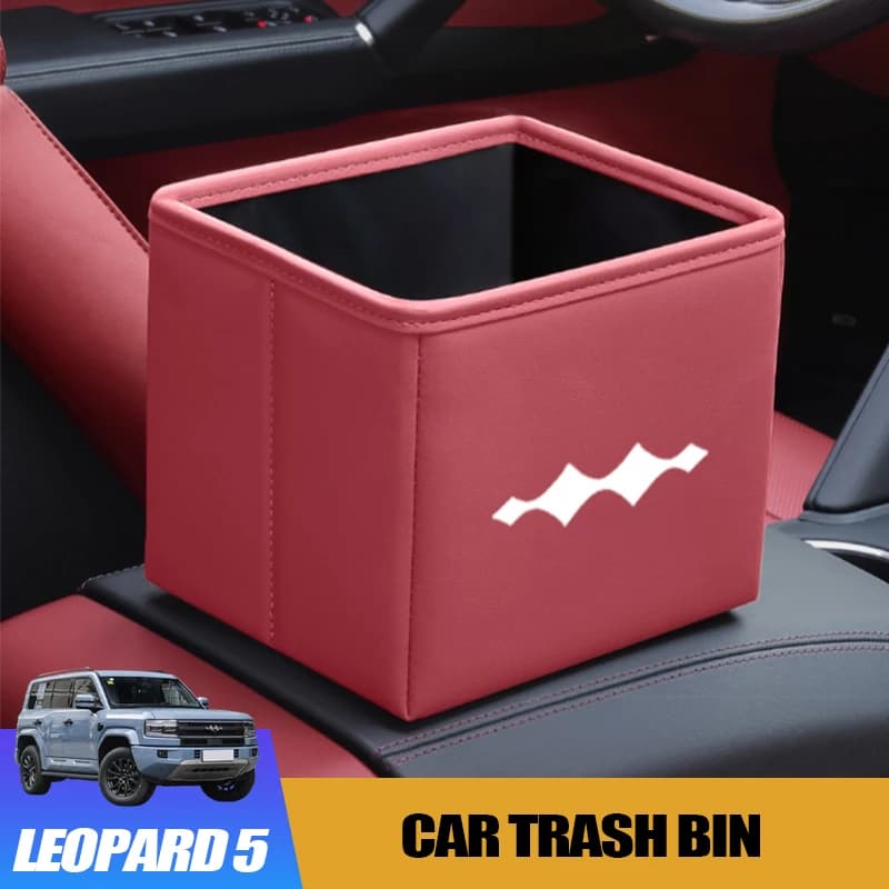 Car Trash Bin for BYD Leopard 5 Foldable Waste Bag Holder Storage Folding Trash Can Interior Accessory