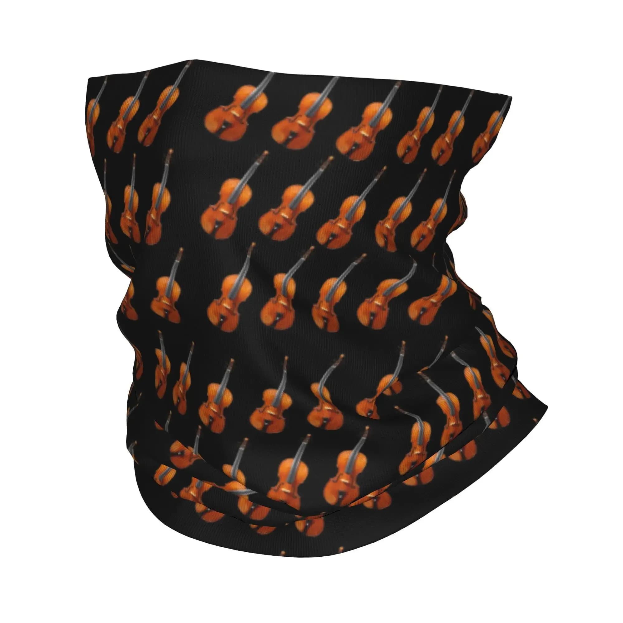 Violin Antique Pattern Musical Instrument Bandana Printed Cover Mask Embracing Scarf Multifunctional Mask Outdoor Sports