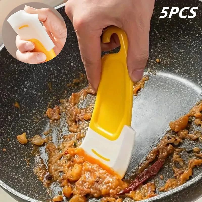 Raschietto per padelle in Silicone-strumento di pulizia efficace per padelle padelle piatti e pentole raschietto essenziale per la pulizia della cucina
