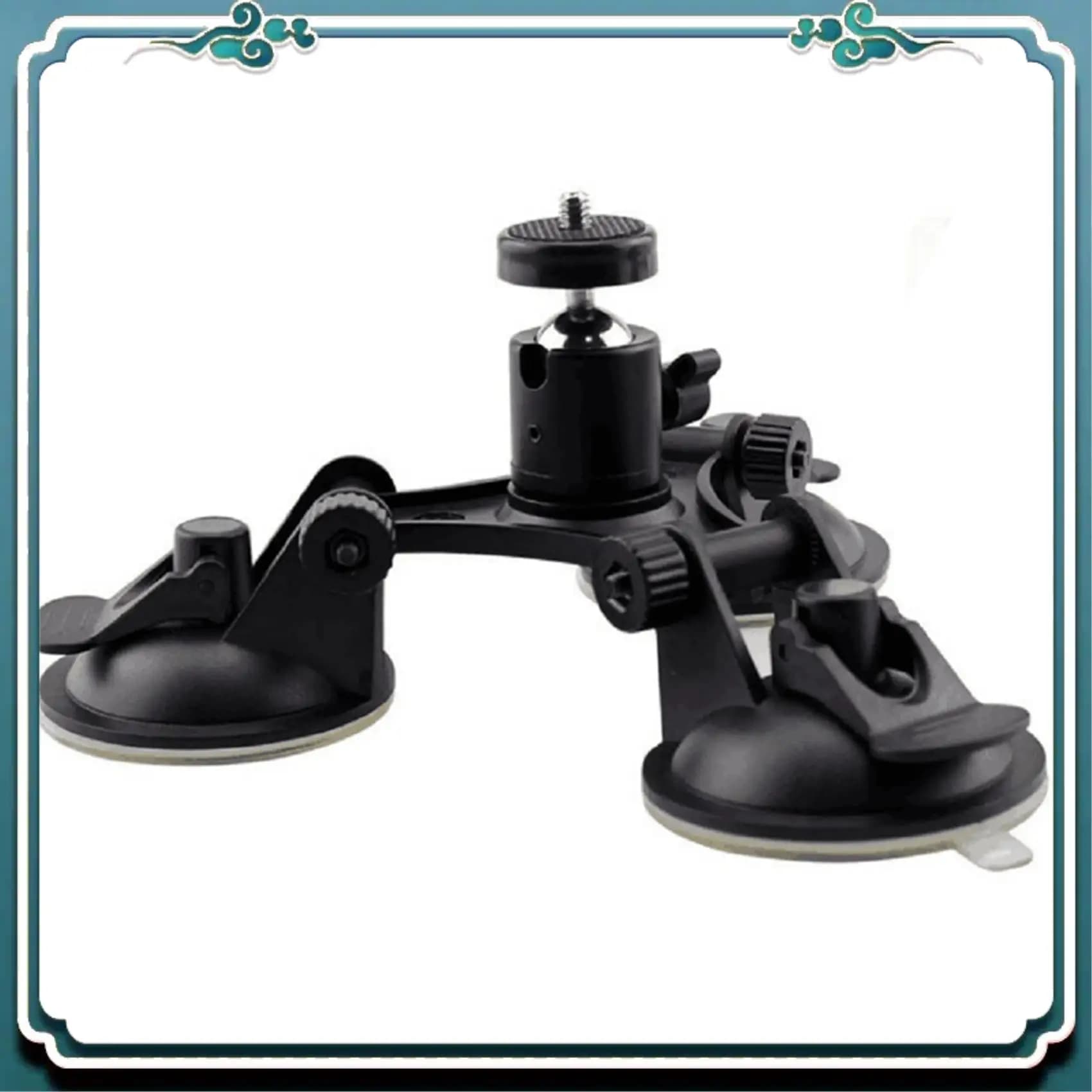 Supporto per auto 2X facile da usare Supporto a tripla ventosa per DJI Osmo Accessorio stabilizzatore per fotocamera tascabile con adattatore di espansione