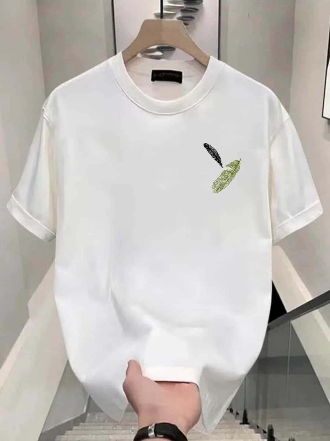Summer American Style Cool Handsome Men's Pure Cotton Short Sleeve T-Shirt Simple Matchable Printed Casual Loose Top