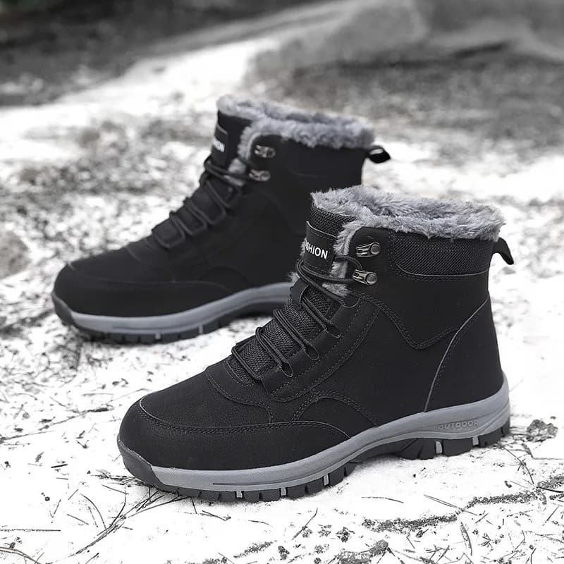 Coppia stivali da neve 2025 inverno nuove scarpe alte in cotone stivali con plateau antiscivolo stivali da coppia in peluche super caldi escursioni all'aperto Botas