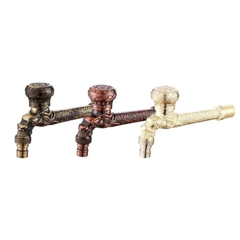 Retro Wall-mounted Dragon-shaped Faucet for Washing Machine, Mop Basin, Quick-opening Faucet