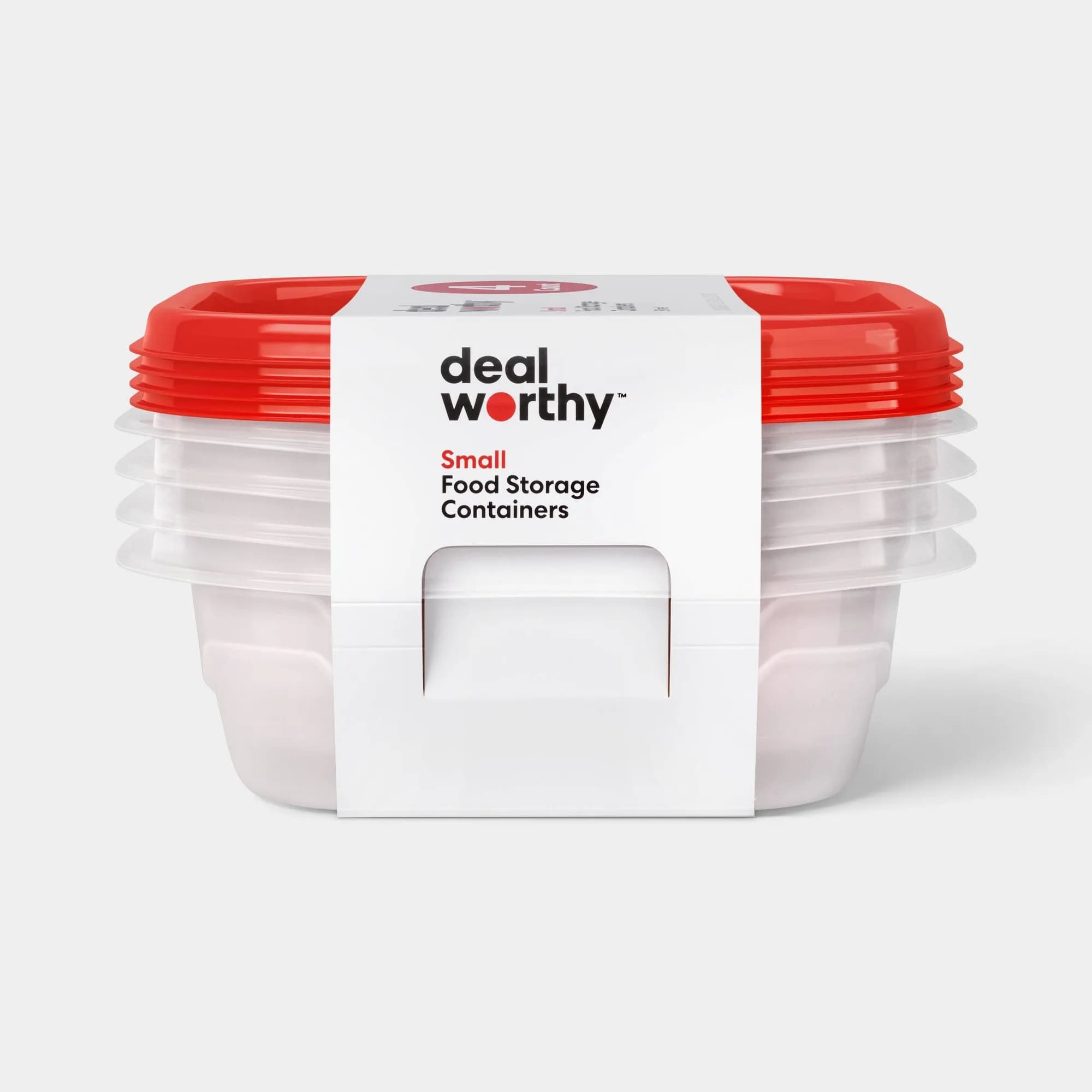 4ct Small Square Food Storage Containers With Snap Lids, 23oz Reusable Pantry Meal Prep Boxes For Freshness