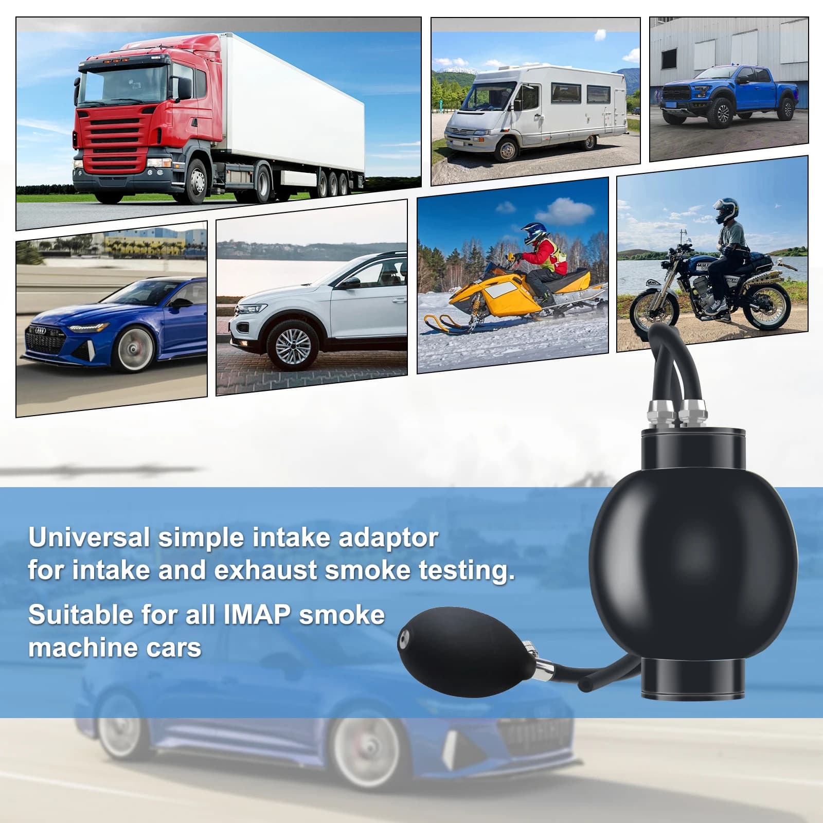 Adattatore Universale per Diagnostica Auto, Strumento Rapido per Rilevamento Fughe di Fumo e Airbag