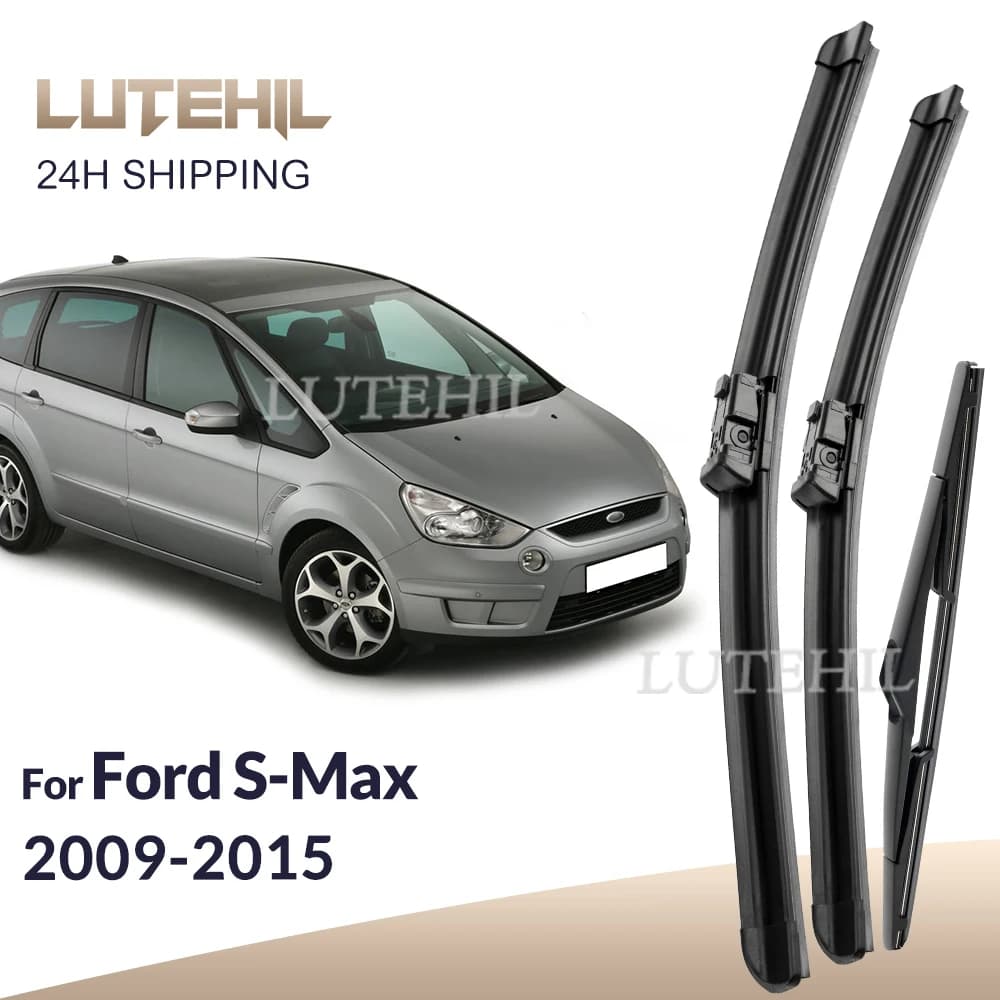 Per Ford S-Max Smax 2009-2015 2010 2011 2012 Tergicristallo Spazzole tergicristallo anteriori e posteriori Parabrezza Spazzole per finestre 30 "+ 26" + 13 "