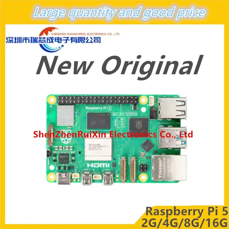 Official Original Raspberry Pi 5 Cortex-A76 Linux 4GB 8GB Arm Board Python programlama PCIe Gigabit Ethernet USB3.0