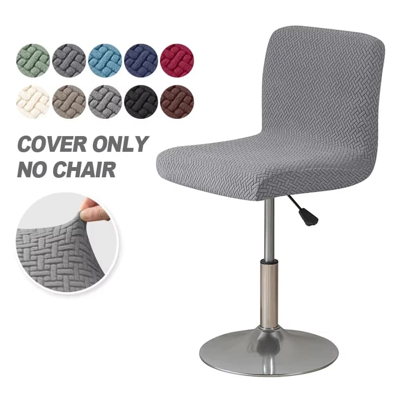 Fodera per sedia per sgabello da bar jacquard elasticizzata con schienale corto da pranzo Fodera per sedia economica in spandex per sedia Coprisedile da cucina per banchetti domestici