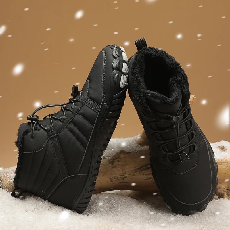 Stivali da neve in peluche caldi da uomo invernali Comodi stivaletti a piedi nudi Scarpe da trekking per arrampicata da viaggio per coppie antiscivolo per esterni