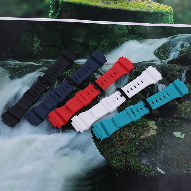 Replacement Resin Watch Band Strap for Casio AQ-S810 800 AEQ-110 100 W-735H C5208 Sport Rubber Watchband Men Women 18mm