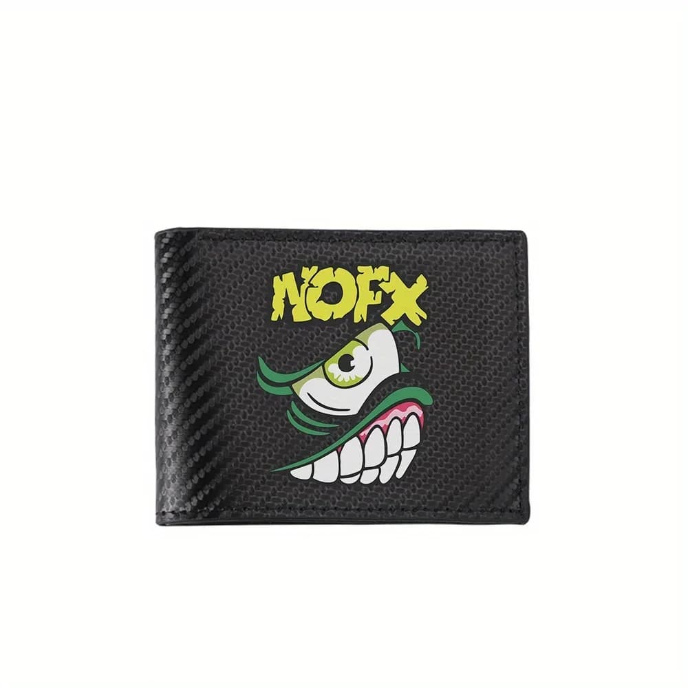 Portafogli da uomo con logo Eye Mouth Face Punk Rock Semplice business moderno ed elegante design di stampa Regali per padre fidanzato Natale