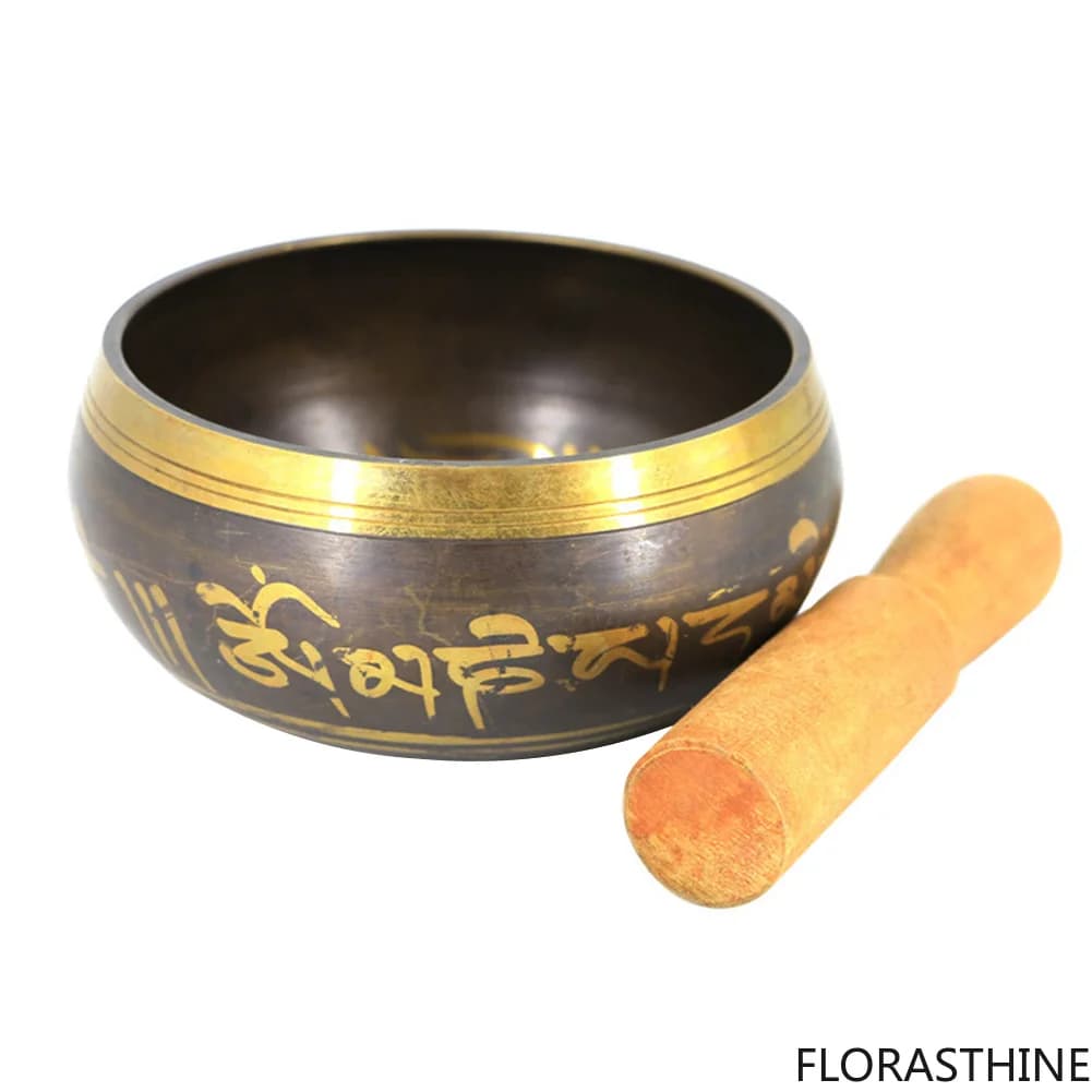 Yoga Bowl Buddhist Sound Bowl Copper Chime Tibetan Singing Striker Handmade Buddha Yoga