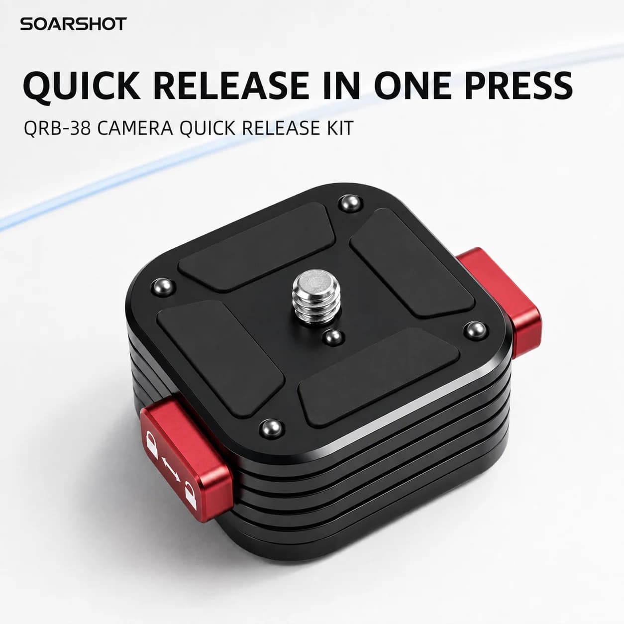 SOARSHOT QRB-38 Camera Quick Release Plate Kit 38mm Arca Type Base for DSLR Tripod Gimbal Stabilizer Ball Head