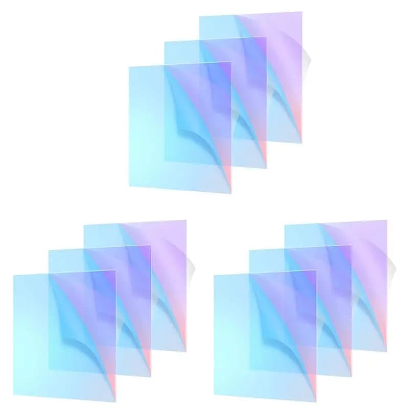 ABWZ-Acrylic Colored Translucent Iridescent Radiant Acrylic Plate, Laser Cutting Acrylic Panel, 8 x 12 inches (Packaging 9, thickness 2.6 mm)