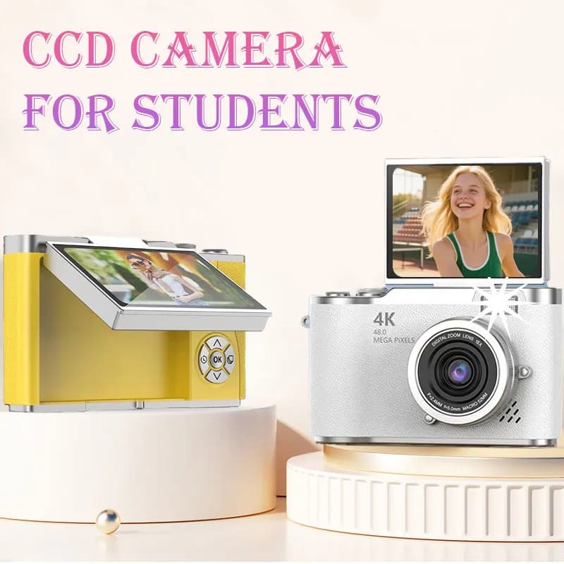 Videocamera digitale 4K Videocamera fotografica da 48 MP con telecamere zoom 8x Videocamera con schermo da 2,4 pollici per principianti adulti per bambini