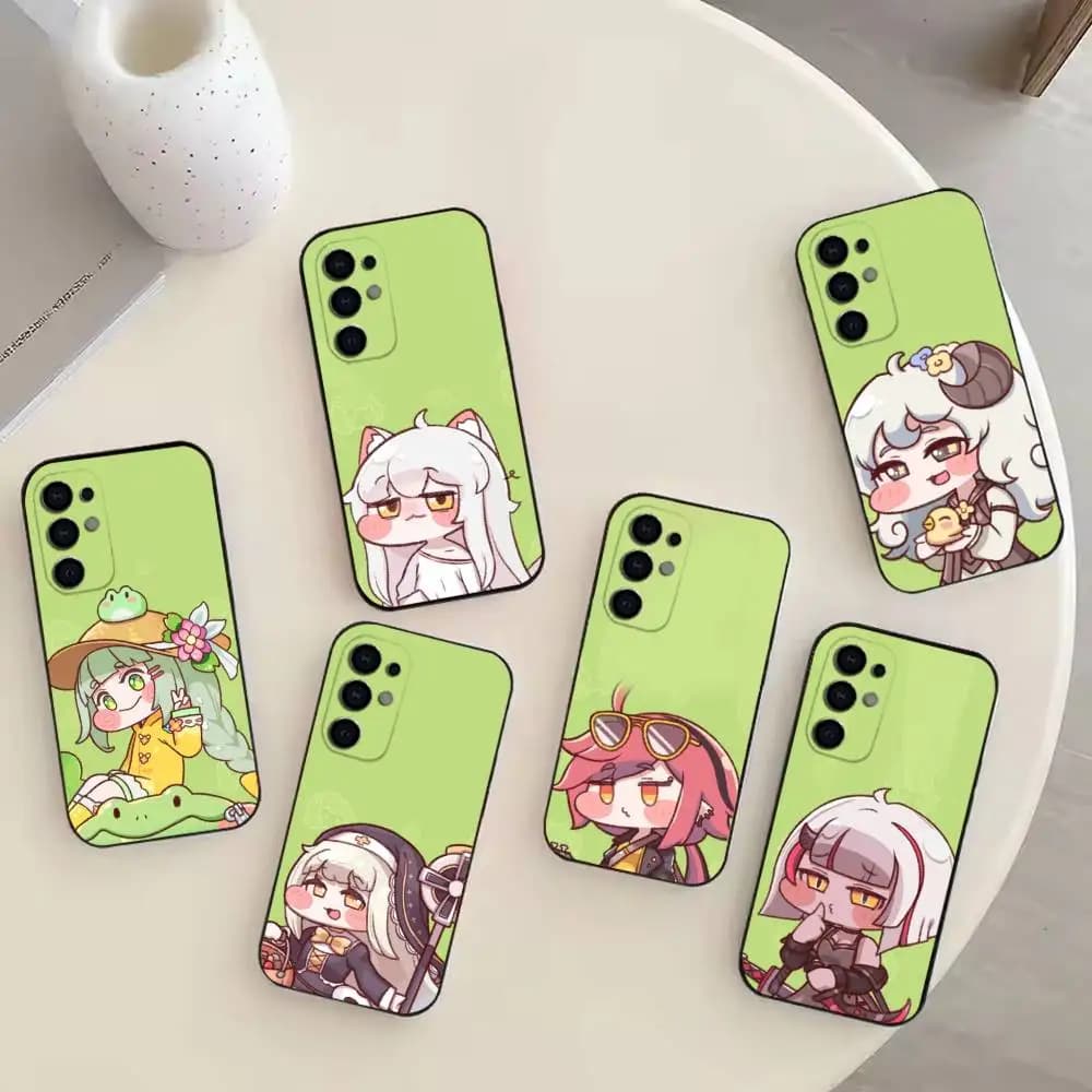 Cover Nera per Telefono Game T-Trickcal Chibi Go per Samsung S25, S24, S21, S22, S23, S30, Ultra, S20, Plus, FE, Note, 10, 9, 5G