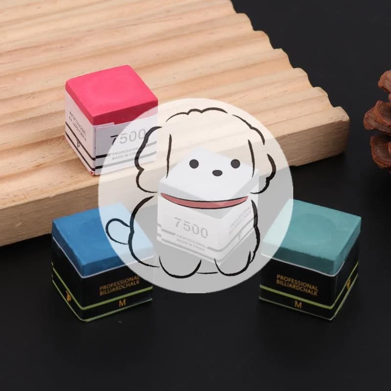 1Pc With Storage Box No-slip Billiard Chalks Pool Cue Stick Chalk Snooker Easy Powder Billiard Chalk Pool Accessories