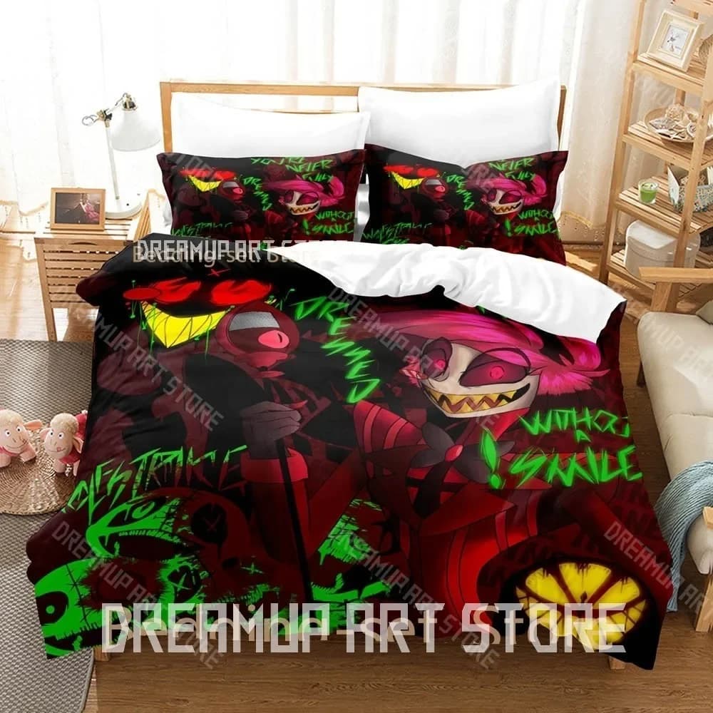 Set biancheria da letto da gioco Alastor con stampa 3D Set letto singolo doppio completo Queen King Size Set copripiumino per camera da letto per adulti Set lenzuola Anime