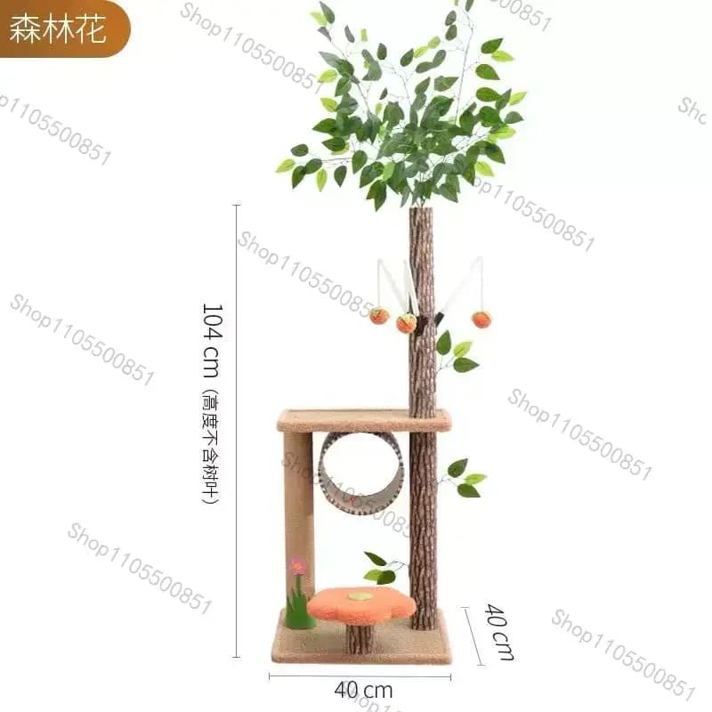 Cat climbing frame tree integrated large scratching board column rack supplies
