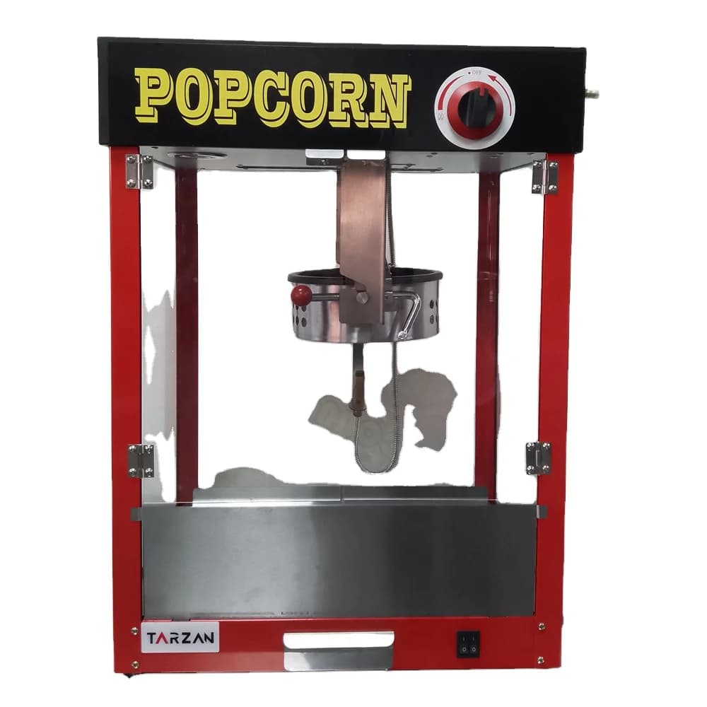 New Commercial Electric Machine for Popcorn Red Roof with 8oz Pentola, Customizable, 1400W, 1 Year Warranty