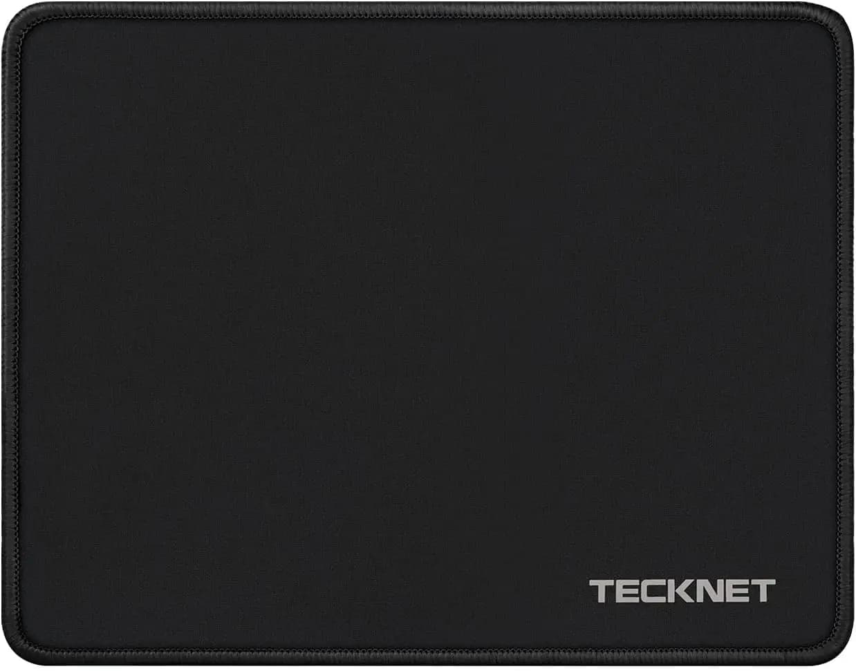 Tappetino per mouse da gioco impermeabile con base antiscivolo e bordi cuciti, superficie liscia per mouse laser/optici - Nero