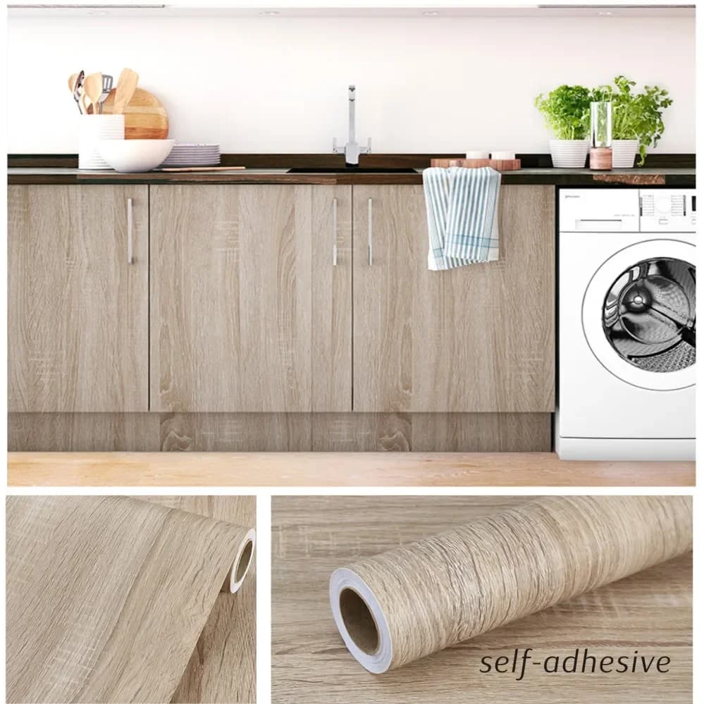 40 cm PVC self-adhesive wallpaper decorations for home vinyl waterproof wood veins 3D stickers for wardrobe cabinet table furniture