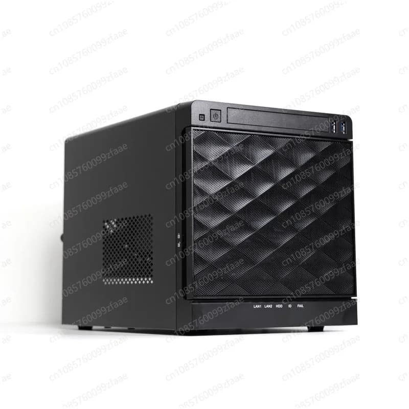 Multi Bay NAS Storage Mini ITX Computer Case Mesh Front Panel Home Network Server Chassis
