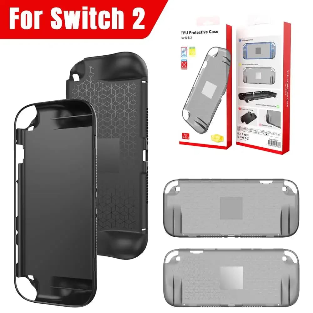 Per NS2 Custodia protettiva in TPU Custodia protettiva ergonomica Antiscivolo a prova di caduta Leggero e morbido Console portatile Shell Regali per amici