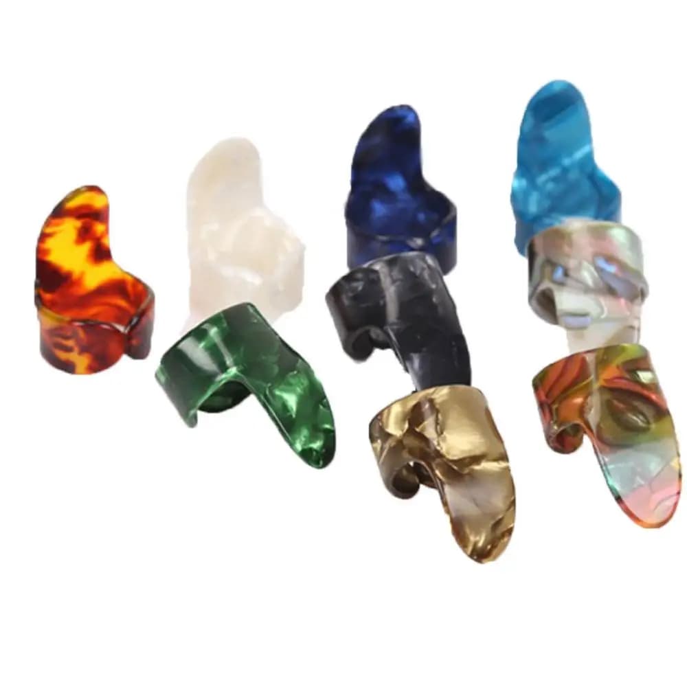 1 pezzo di plastica pollice dito indice plettro per chitarra protezione per unghie strumento per strumenti musicali accessori per parti di chitarra