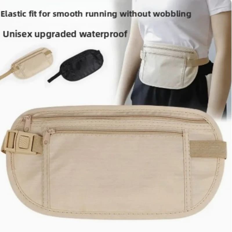 2pcs Men's/Women's Running Belt, Slim Anti-Theft Fitness Waist Pack with Hidden Pocket