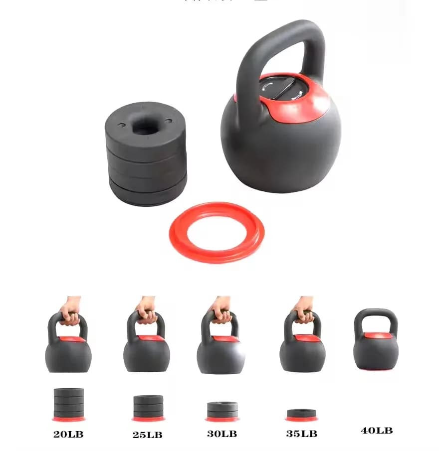 Top Quality 16kg 24kg 40lb Adjustable Kettlebell Cast Iron Competition Adjustable Kettle Bells Set for Fitness Training